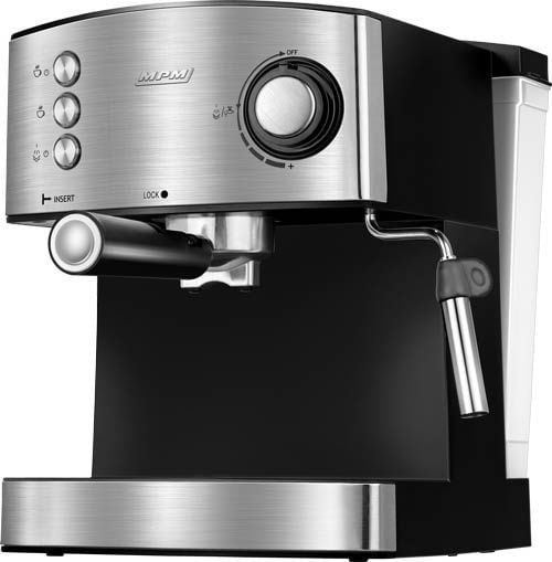 Espressor de cafea MPM,MKW-06M, Presiune 20 Bari, Putere 1000 W, Sistem Cappucino, Inox