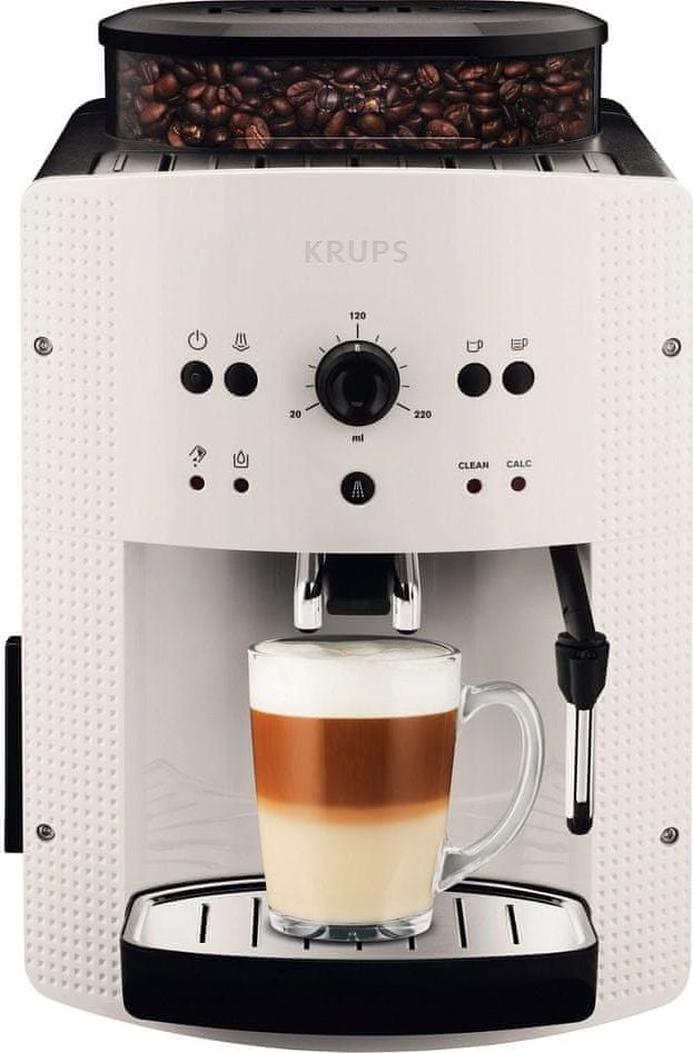 Espressoare - Espressor Krups EA8105, Automat, 1.6 l, 15 bari, Alb/Negru