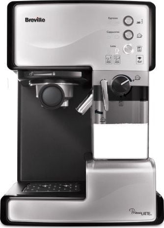 Espressoare - Espressor manual Breville Prima Latte VCF045X-01, 15 bar, 1.5 l, Recipient detasabil lapte 0.3 l, Argintiu