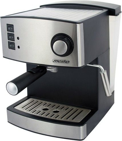 Espressoare - Espressor Mesko MS 4403, 850W, 15 bar, 1.6l, Argintiu/Inox