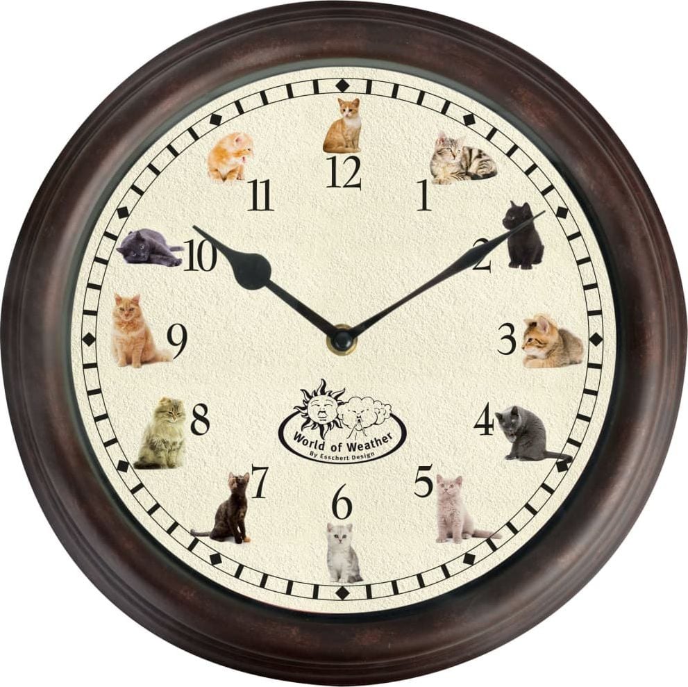 Ceasuri decorative - Esschert Design Esschert Design Ceas cu sunete de pisică