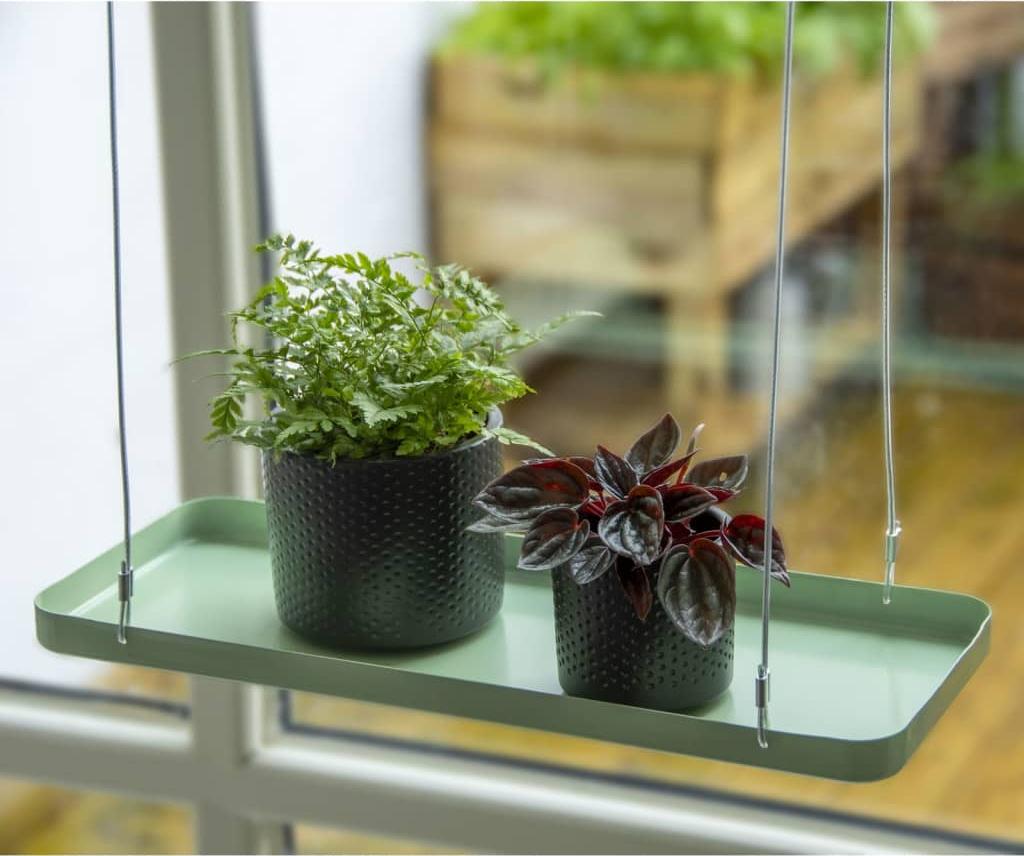 Esschert Design Esschert Design Tava suspendata pentru plante, dreptunghiulara, verde, S