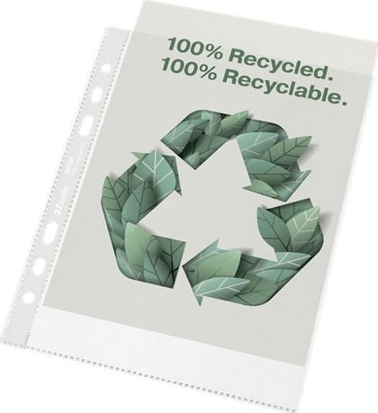 Plicuri - Folie de protectie Esselte Recycled, PP, 70 microni, A5, cutie de 100 buc