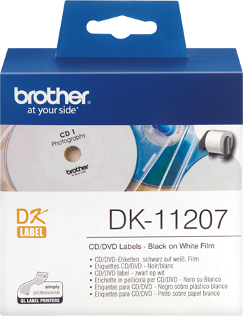 Etichetă film Brother CD/DVD 58 mm x 58 mm 100 buc (DK11207)
