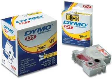 Etichete autocolante, DYMO LabelManager D1, 12mm x 7m, negru/transparent, 45010 S0720500