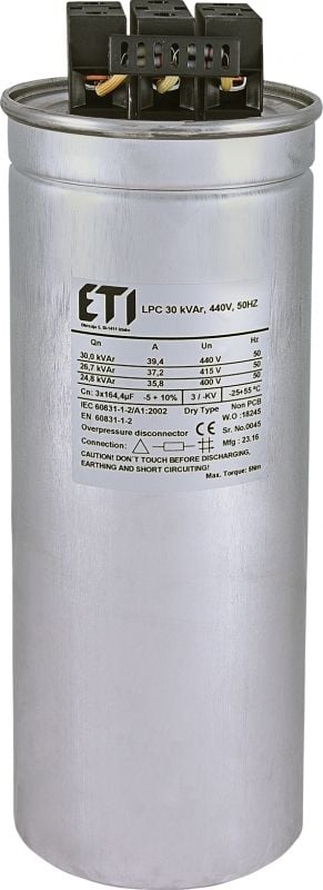 Condensator Eti-Polam CP LPC 30 kVAr 440V 50HZ (004656765)