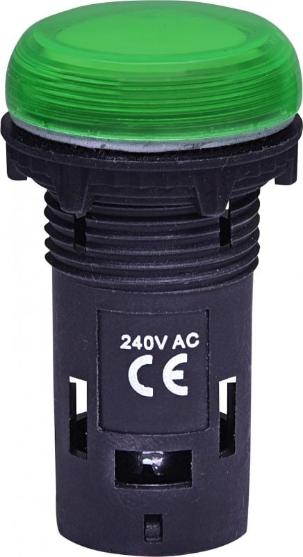 Lampa de avertizare zitegrowana compact ondulat lentile, 240 V AC, verde (ECLI-240A-G 004 771 231)