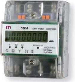 Contorul de energie electrică 3 faze 63 A 3 x 3 x 230 / 400V AC + N IP20 DEC-2 (004804051)