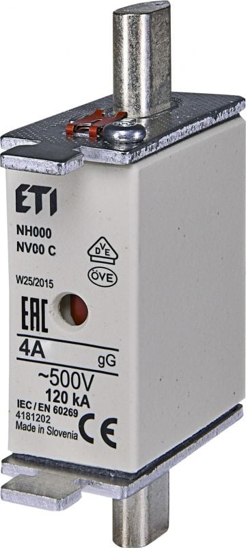 Siguranțe COMBI NH00C 4A gG / gL 500V WT-00C (004181202)
