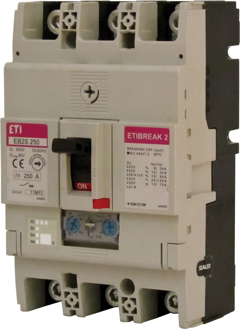 întrerupător de circuit de control termic 3P 250A 16kA (EB2S 250 / 3la)