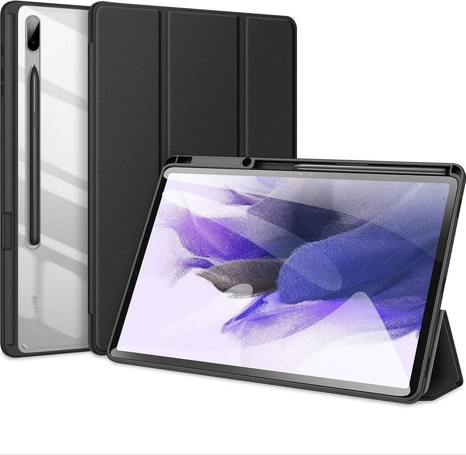 Etui na tablet Dux Ducis Dux Ducis Toby pancerne etui z klapką Smart Case do Samsung Galaxy Tab S7+ (S7 Plus) z uchwytem na rysik czarny