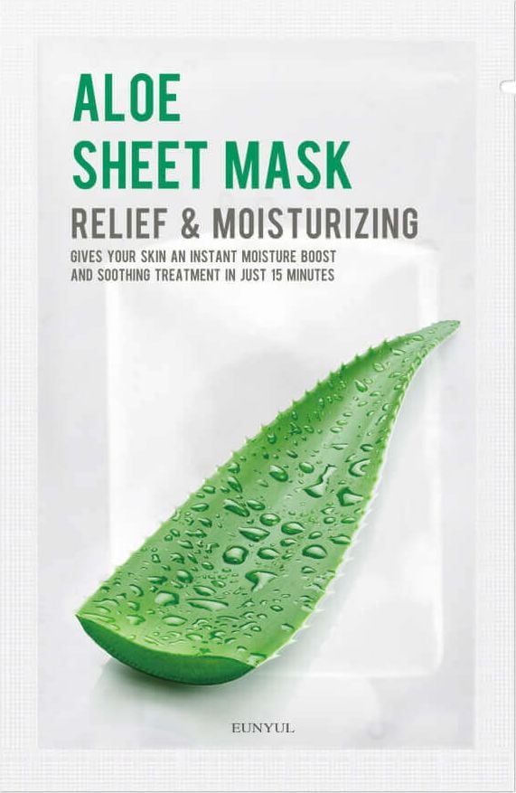 Eunyul Aloe Sheet Mask Mască de folie hidratantă și liniștitoare cu aloe vera 22ml