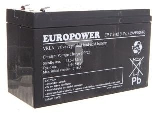 Europower Baterie fără întreținere AGM 7.2Ah 12V Europower EP 7.2-12 - 7EP