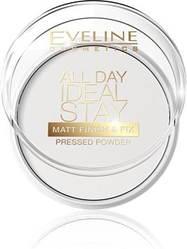 Eveline All Day Ideal Stay Matt Finish & Fix pudră presată 1 buc