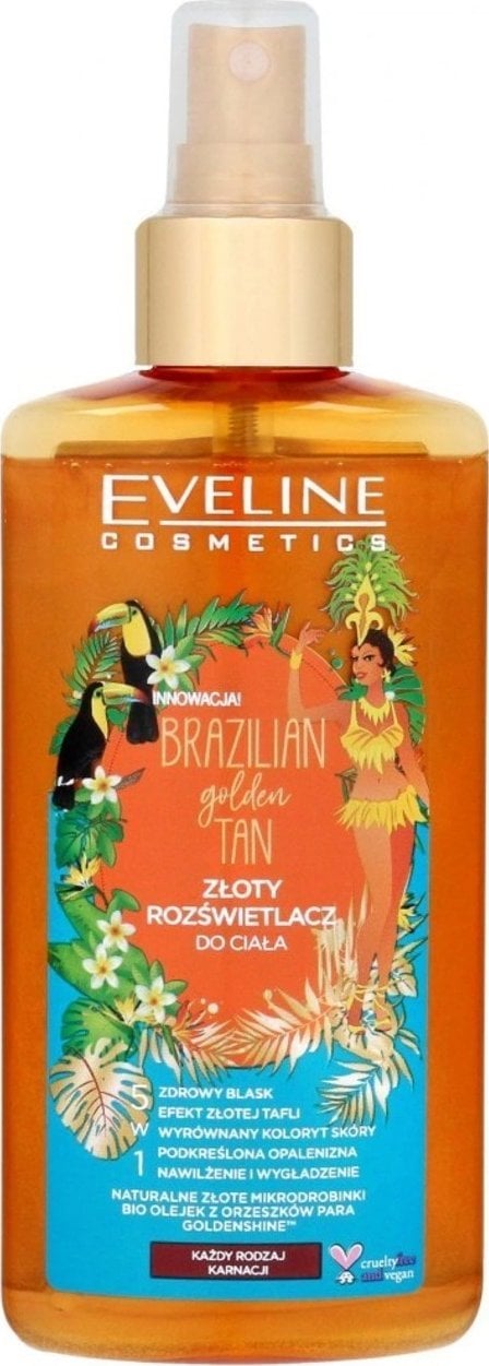 Eveline Eveline Brazilian Body Golden Tan Golden Body iluminator 5in1 - pentru toate tipurile de ten 150ml