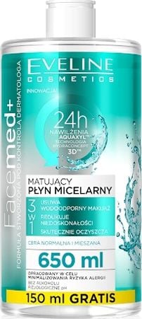 Eveline Facemed+ Lichid Micelar Matifiant 650 ml