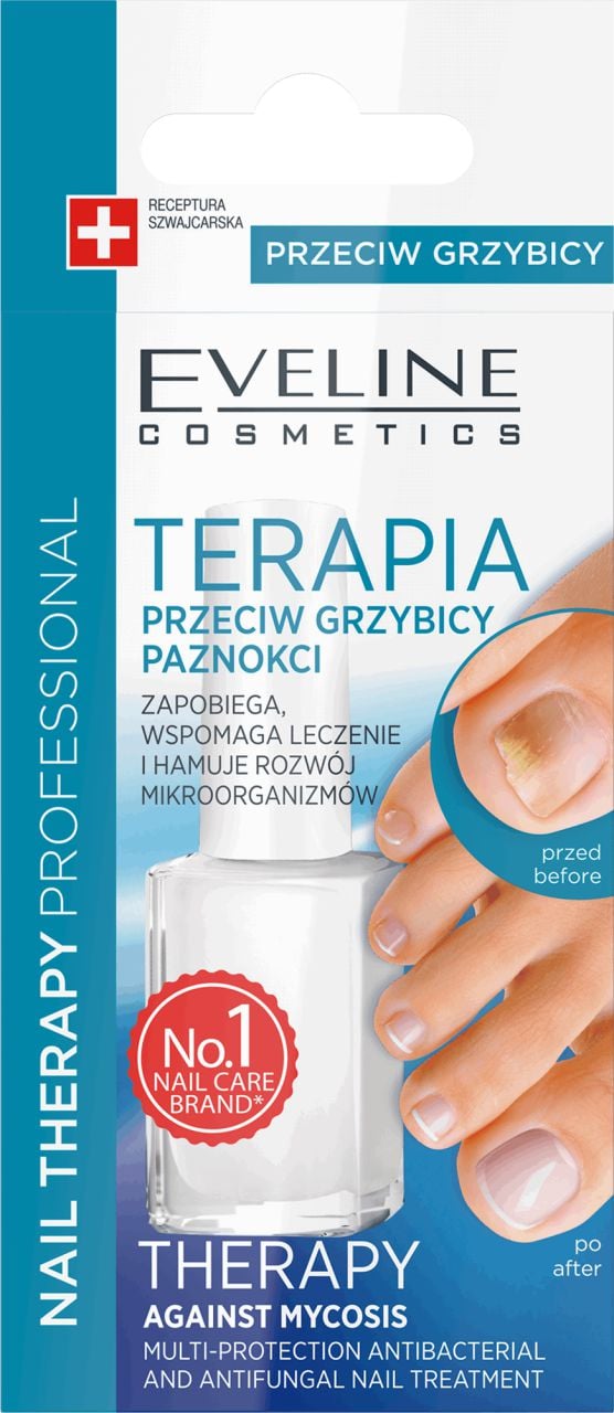 Eveline Nail Therapy Lakier Terapia przeciw grzybicy paznokci stóp 12ml