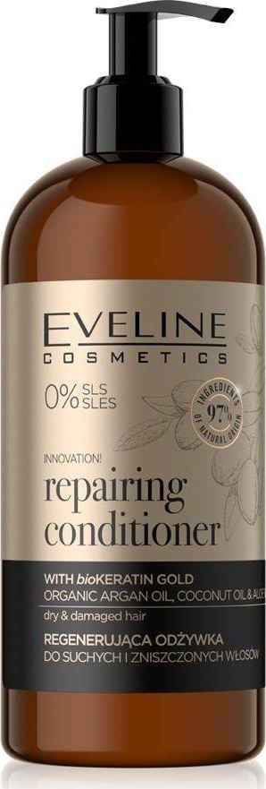 Balsam pentru par, Eveline Cosmetics, Organic Gold, 0% SLS SLES, 500 ml