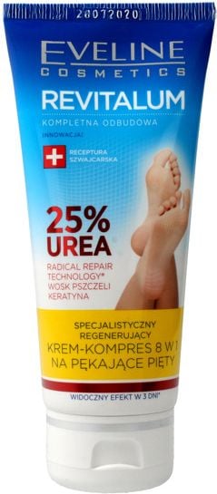 Crema pentru picioare, Eveline Revitalum Intensely Regenerating, 25% Urea, 75 ml