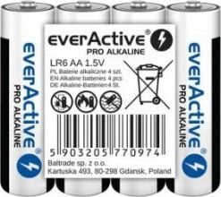 Alcaline AA / LR6 alcalină everActive Pro 4 bucăți