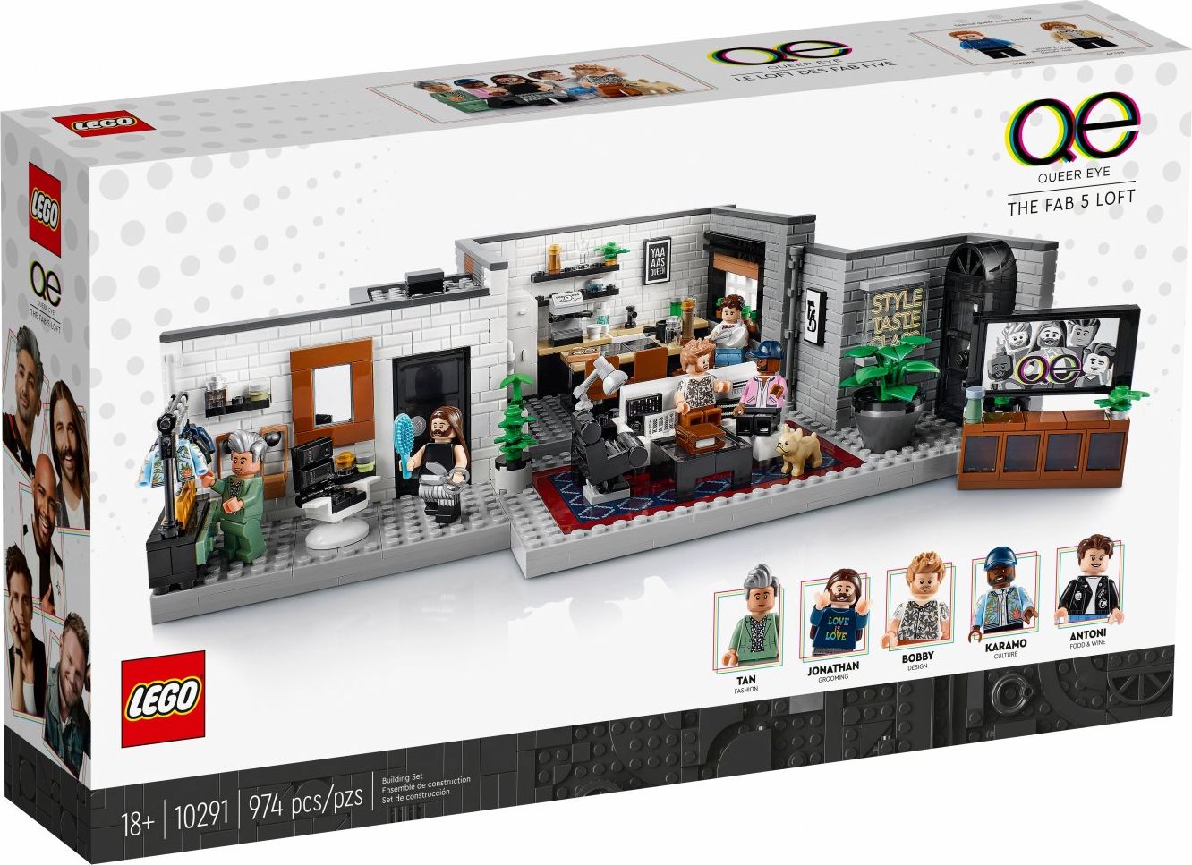 Expert în creatori LEGO Queer Eye - Apartamentul lui Fab Five (10291)