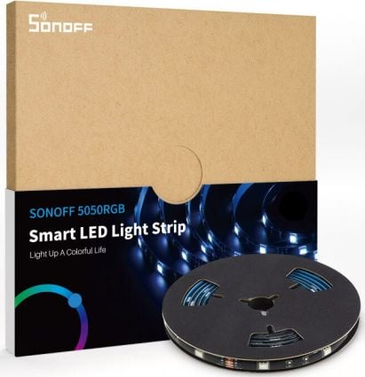 Benzi LED - Extensie banda LED RGBW Sonoff L1, Wireless, 300 lm, IP65, 2m, compatibil Android/ iOS
