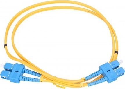Cablu de retea Extralink, SC, APC, G.657A1, Duplex 3.0mm, 2 m, Galben, Albastru