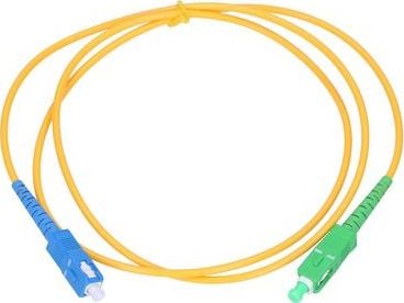 Cablu de retea Extralink, SC, APC, UPC, G.652D, Simplex 3.0 mm, 3 m, Galben, Albastru