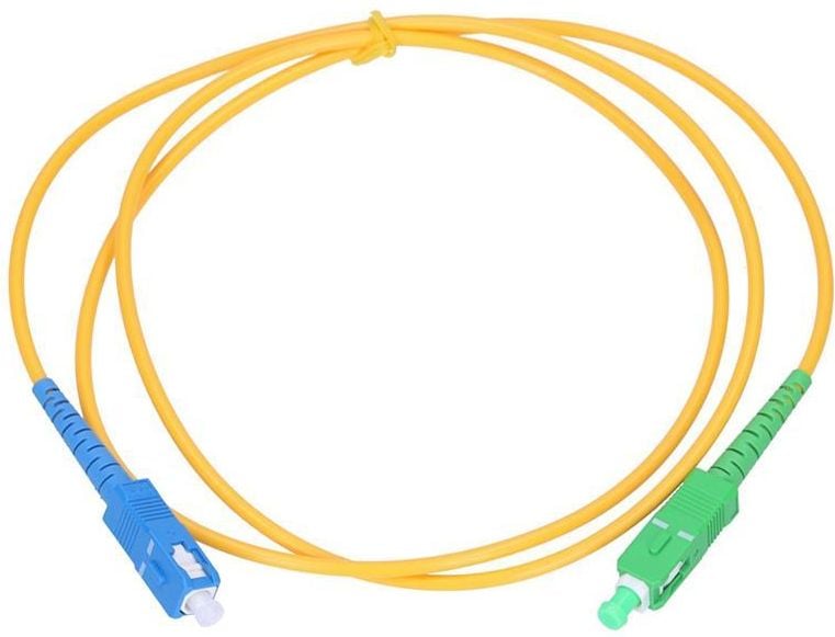 Cablu de retea Extralink, SC, APC, UPC, G.652D, Simplex, 1 m, Galben, Verde, Albastru