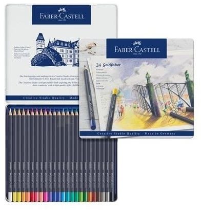 Faber-Castell Goldfaber creioane colorate pachet de 24 metal (114724)