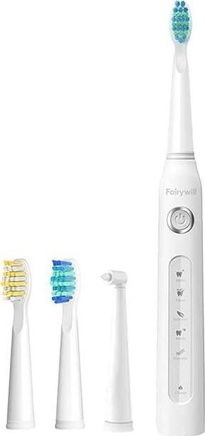 Periuta de dinti FairyWill FW-507 White, Pentru adulti, Reîncărcabil, Fara senzor de presiune,Durata de viata a bateriei 120 de minute