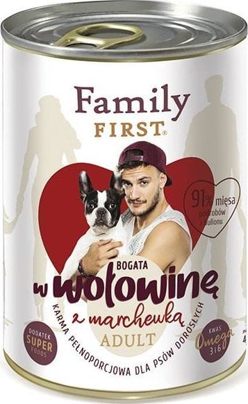 Family First FamilyFirst Bogat în carne de vită + morcovi adult 400g