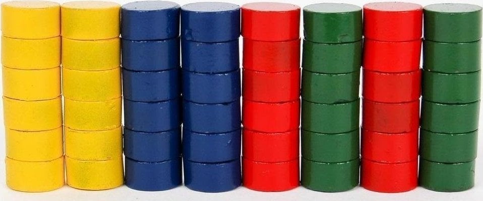 Flipchart si accesorii - Magneti FANDY 10 mm 48 colorati