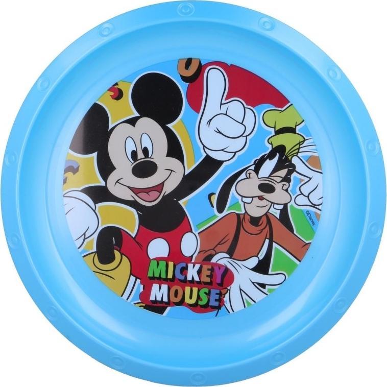Farfurie plastic pentru copii, fara BPA, 21,5 cm, Mickey Mouse, 50112
