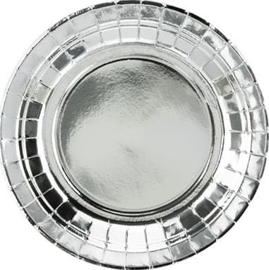 Farfurii Party Deco, argintiu, 18cm, 6 buc universale (37784)