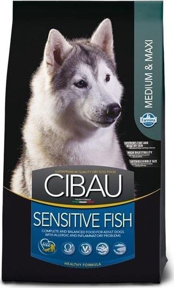 Farmina FARMINA CIBAU Sensitive Fish Medium/Maxi - hrana uscata pentru caini - 12kg + 2kg GRATUIT