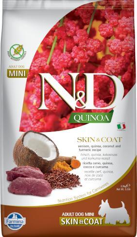 Farmina N&D Quinoa Canine Skin & Coat, Venision Cocos Adult Mini 800g