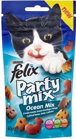 Recompense pentru pisici, Felix Party Mix, Seaside Mix, 60g