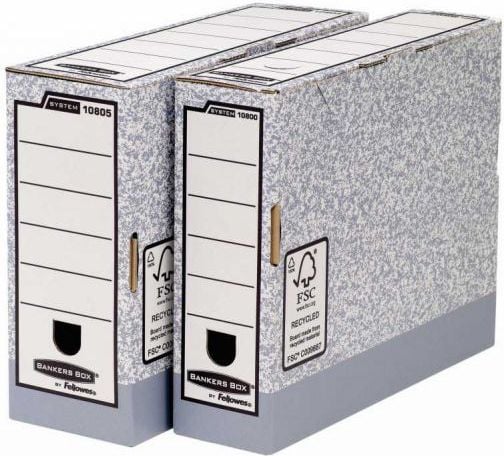 Fellowes Bankers Box System cu cutie de fișiere FSC 100 mm FastFold (1080501)