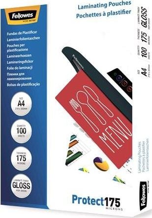 Laminatoare si accesorii - Fellowes A4 lucioasa 175 Micron Laminarea punga - 100 pack - 5308703