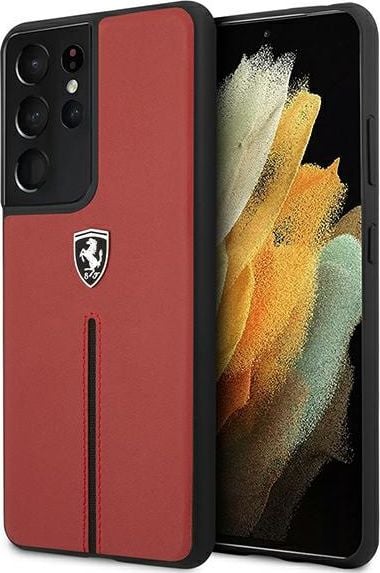 Ferrari Ferrari FEOSIHCS21LRE S21 Ultra G998 czerwony/red hardcase Off Track Leather Nylon Stripe