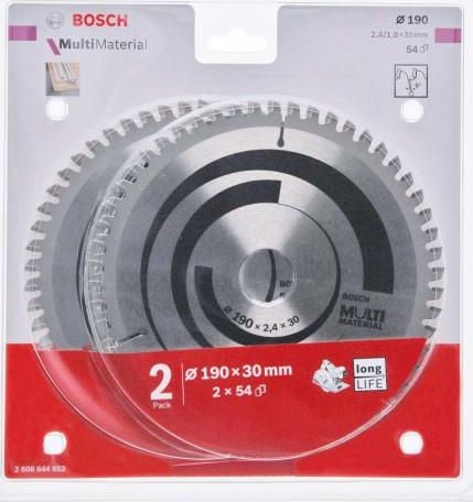 Ferăstrău circular Bosch două pachete Optiline Wood 190x2,4/1,8x30x48z B2608644652