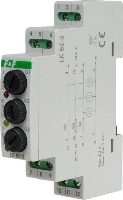 F & amp; F lumina de avertizare blocul de siguranțe 3E 3P + unui siguranțe amovibil LK-BZ-3 K
