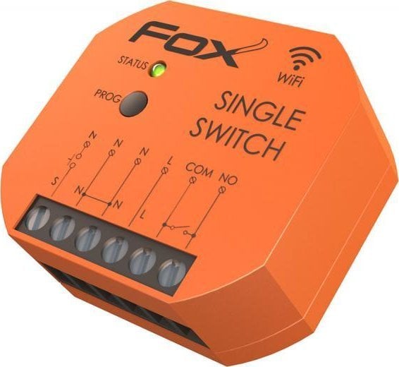 F&F FOX Releu Wi-Fi cu un singur canal 230 V COMUTATOR SINGUR Wi-R1S1P-P