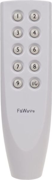 Telecomandă radio F&amp;F Alimentare cu 10 butoane 3V CR2032 baterie gri FW-RC10G