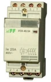 Contactor modular F&F 25A 2NO 24V AC (ST25-20/24)
