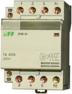 Contactor modular F&F 40A 3NO 1R 230V AC (ST40-31)