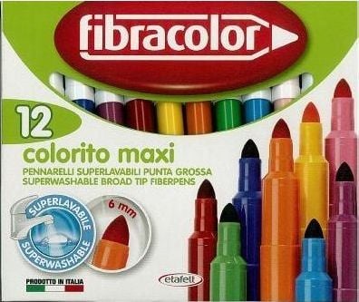 Fibracolor Colorito maxi markere 12 col. FIBRACOLOR