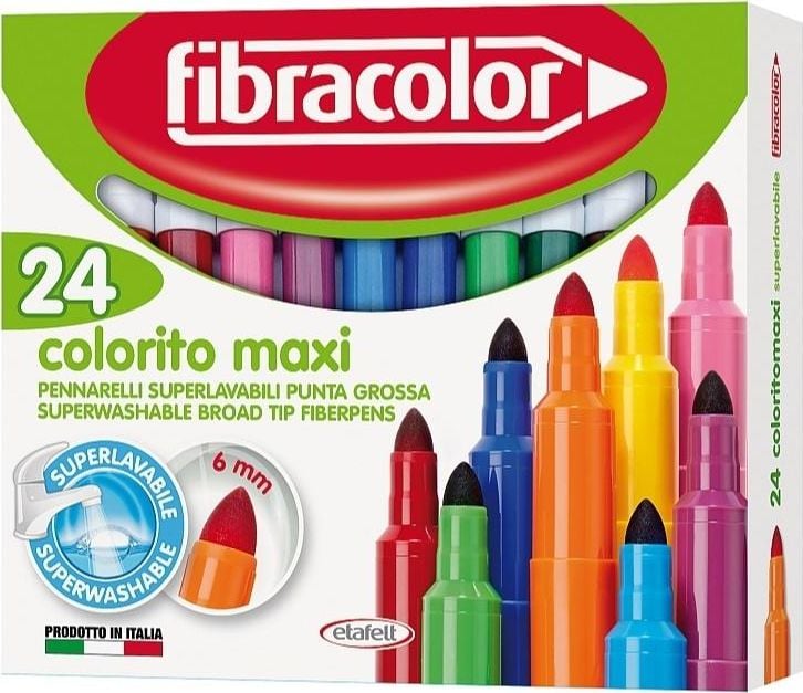 Markere Fibracolor Colorito Maxi 24 de culori FIBRACOLOR