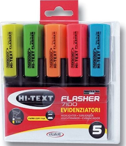 Fibracolor Textmarker 5 culori intr-o carcasa FIBRACOLOR Flasher Fibracolor TARGI